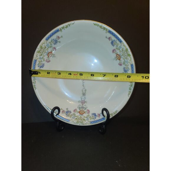 Hutschenreuther Selb HUT6 Floral & Swag 9" Round Vegetable Bowl 1920's Vintage - Picture 5 of 6